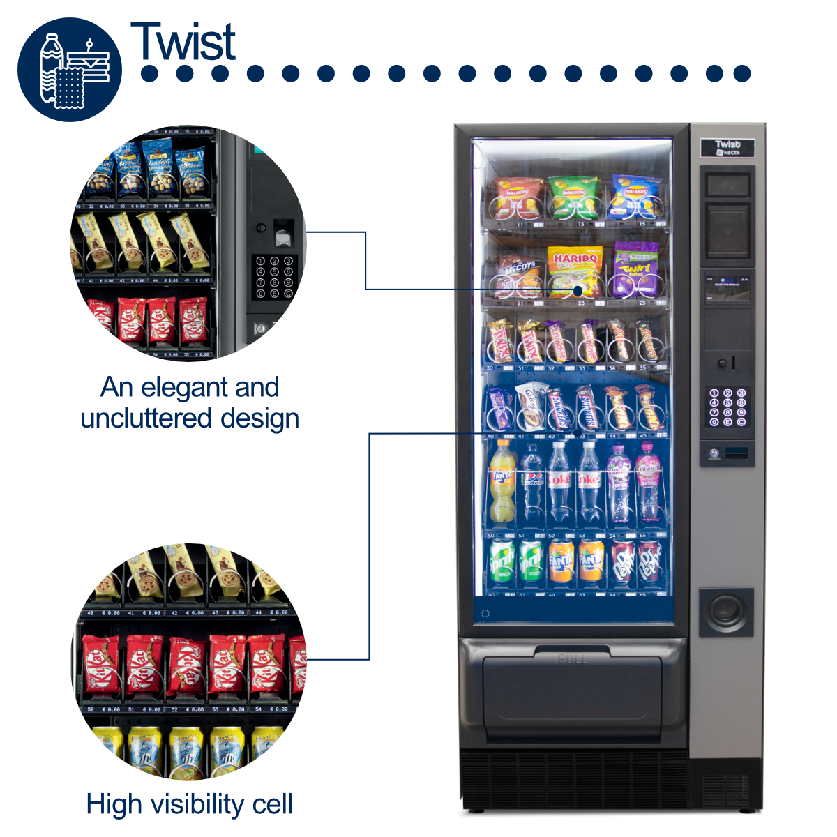 Necta TWIST Snack & Cold Drink Vending Machine